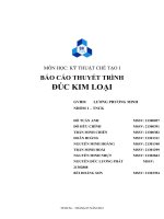 Báo cáo thuyết trình Đúc kim loại (Đỗ tuấn anh)