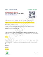 ĐỀ ÔN 11.23 - CĐ PHÁP CHẾ DƯỢC - ĐẠI HỌC NTT