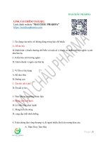 ĐỀ ÔN 3.24 - DƯỢC CỔ TRUYỀN - ĐH NTT
