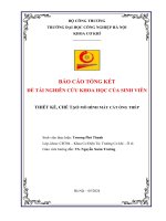 Đề tài mô hình máy cắt ống thép