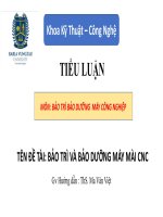 Tiểu luận bảo trì bảo dưỡng máy