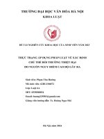 Thực trạng Áp dụng pháp luật về xác Định chủ thể bồi thường thiệt hại do nguồn nguy hiểm cao Độ gây ra