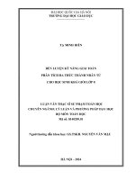 rèn luyện kĩ năng giải toán phân tích đa thức thành nhân tử cho học sinh khá giỏi lớp 8 luận văn sư phạm toán học
