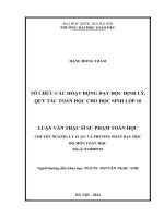 tổ chức các hoạt động dạy học định lý quy tắc toán học cho học sinh lớp 10 luận văn sư phạm toán học