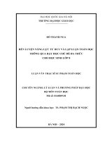 rèn luyện năng lực tư duy và lập luận toán học thông qua dạy học chủ đề đa thức cho học sinh lớp 8 luận văn sư phạm toán học