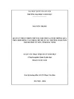 quản lý phát triển trí tuệ cho trẻ 5 6 tuổi thông qua trò chơi đóng vai theo chủ đề ở các trường mầm non thành phố từ sơn tỉnh bắc ninh