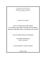quản lý thiết bị dạy học trong các trường trung học cơ sở huyện yên phong tỉnh bắc ninh theo tiếp cận đảm bảo chất lượng