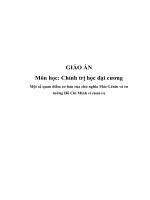 bài giảng môn chính trị học đại cương một số quan điểm cơ bản của chủ nghĩa mác lênin và tư tưởng hồ chí minh về chính trị