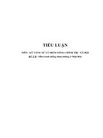 tiểu luận cao học môn kỹ năng xử lý điểm nóng chính trị xã hội tham nhũng ở nhật bản