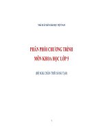 phân phối chương trình khoa học 5