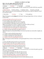 câu hỏi chủ đề 2 khối 10 dap an