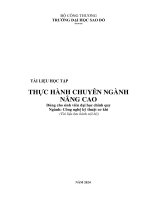 THỰC HÀNH CHUYÊN NGÀNH CÔNG NGHỆ KỸ THUẬT CƠ KHÍ NÂNG CAO