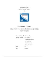 Bài Tập Dự Án Viết nhận Thức Của Sinh Viên Trong Việc Chọn Ngành Nghề.pdf