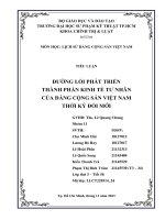 Tiểu luận lịch sử Đảng đề tài: 