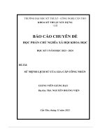 Báo Cáo Chuyên Đề Học Phần Chủ Nghĩa Xã Hội Khoa Học Đề Tài Sứ Mệnh Lịch Sử Của Gia Cấp Công Nhân.pdf