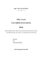 (Tiểu luận) Kinh nghiệm thực hiện chuyển Đổi số ngành ngân hàng