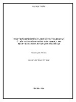 Tình trạng dinh dưỡng và một số yếu tố liên quan Ở trẻ 6 tháng Đến 60 tháng tuổi tại khoa nhi bệnh viện Đa khoa huyện quốc oai, hà nội
