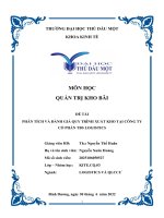 phân tích và đánh giá quy trình xuất kho tại công ty cổ phần tbs logistics