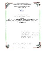 tiểu luận môn học nhập môn quản trị kinh doanh mô tả và phân tích hoạt động quản trị nguồn nhân lực tại công ty cổ phần sữa vinamilk