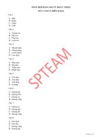 100 câu tìm từ khác nghĩa