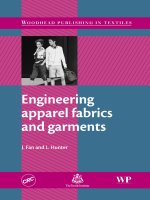 engineering apparel fabrics and garments - tài liệu ngành công nghệ may - tài liệu ngành may