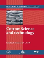 Cotton science and technology - tài liệu ngành dệt -tài liệu công nghệ may