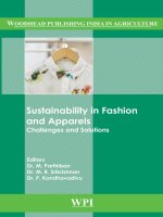 Sustainability in fashion and apparels challenges and solutions