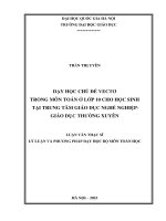 luận văn dạy học chủ đề vectơ trong môn toán ở lớp 10 cho học sinh tại trung tâm giáo dục nghề nghiệp giáo dục thường xuyên
