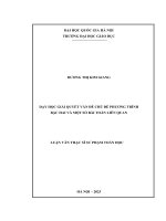 luận văn dạy học giải quyết vấn đề chủ đề phương trình bậc hai và một số bài toán liên quan