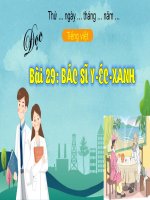 tiếng việt 3 đọc bác sĩ y ec xanh