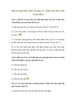 Đáp án tập huấn Môn Tin học 12 SGK Cánh Diều