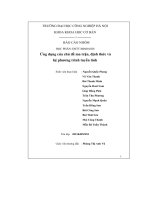 bài báo cáo đại số tuyến tính 002ứng dụng của chủ đề ma trận định thức và hệ phương trình tuyến tính