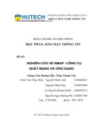Báo Cáo Đồ Án Học Phần  Bảo Mật Thông Tin Đề Tài Nghiên Cứu Về Nmap Công Cụ Quét Mạng Và Ứng Dụng.pdf