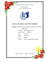 [LUẬN VĂN TỐT NGHIỆP] Phân tích tình hình tài chính của công ty TNHH Phúc Dũng Tiến