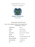 [LUẬN VĂN TỐT NGHIỆP] QUẢN TRỊ RỦI RO TÍN DỤNG TẠI SACOMBANK CHI NHÁNH BÀ RỊA – VŨNG TÀU