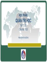 Slie bài giảng quản trị học căn bản full