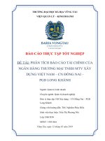 [LUẬN VĂN TỐT NGHIỆP] PHÂN TÍCH BÁO CÁO TÀI CHÍNH CỦA NGÂN HÀNG THƯƠNG MẠI TNHH MTV XÂY DỰNG VIỆT NAM – CN ĐỒNG NAI – PGD LONG KHÁNH