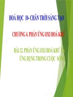 bài 12 phản ứng oxi hóa khử và ứng dụng trong cuộc sống 1