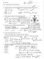 Lời giải bài tập chương 16 điện hóa học/Solution for chapter 16 electrochemistry