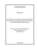 phát triển năng lực xây dựng môi trường giáo dục cho giáo viên các trường tiểu học huyện hưng hà tỉnh thái bình theo tiếp cận tham gia