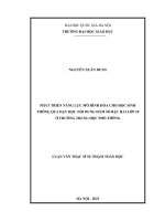 phát triển năng lực mô hình hóa cho học sinh thông qua dạy học nội dung hàm số bậc hai lớp 10 ở trường trung học phổ thông