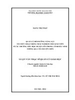 quản lý bồi dưỡng năng lực tổ chức hoạt động trải nghiệm cho giáo viên ở các trường tiểu học huyện yên phong tỉnh bắc ninh thông qua tổ chuyên môn