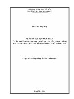 quản lý dạy học môn toán ở các trường trung học cơ sở huyện yên phong tỉnh bắc ninh theo chương trình giáo dục phổ thông 2018