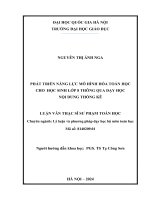 phát triển năng lực mô hình hóa toán học cho học sinh lớp 8 thông qua dạy học nội dung thống kê