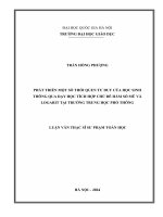 phát triển một số thói quen tư duy của học sinh thông qua dạy học tích hợp chủ đề hàm số mũ và logarit tại trường trung học phổ thông