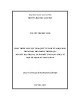 phát triển năng lực giải quyết vấn đề của học sinh trung học phổ thông thông qua tổ chức dạy học dự án tìm hiểu ứng dụng thực tế một số nội dung toán lớp 10