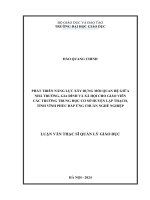phát triển năng lực xây dựng mối quan hệ giữa nhà trường gia đình và xã hội theo tiếp cận chuẩn nghề nghiệp cho giáo viên các trường thcs huyện lập thạch tỉnh vĩnh phúc