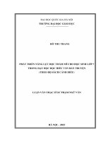 phát triển năng lực đọc thẩm mĩ cho học sinh lớp 7 trong dạy học đọc hiểu văn bản truyện theo bộ sách cánh diều