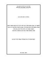 phát triển đội ngũ giáo viên dạy môn khoa học tự nhiên tại các trường trung học cơ sở huyện yên bình tỉnh yên bái đáp ứng yêu cầu thực hiện chương trình giáo dục phổ thông 2018