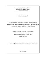 quản lý bồi dưỡng năng lực dạy học môn toán theo hướng trải nghiệm cho giáo viên trường trung học cơ sở huyện trấn yên tỉnh yên bái